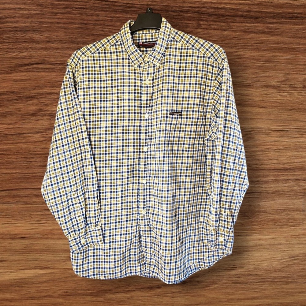 VTG Polo Jeans Co. Ralph Lauren Plaid Shirt‎ Men's Size XL